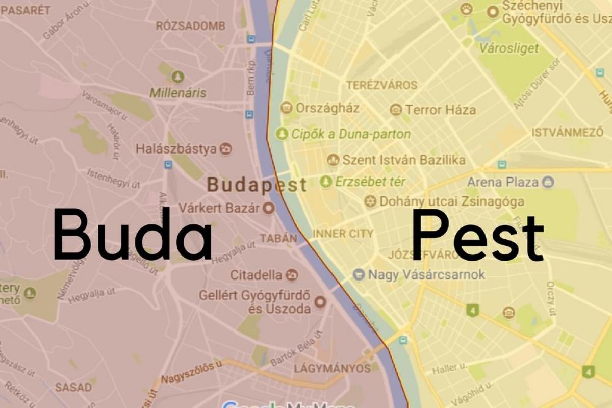 buda Ungarn-map