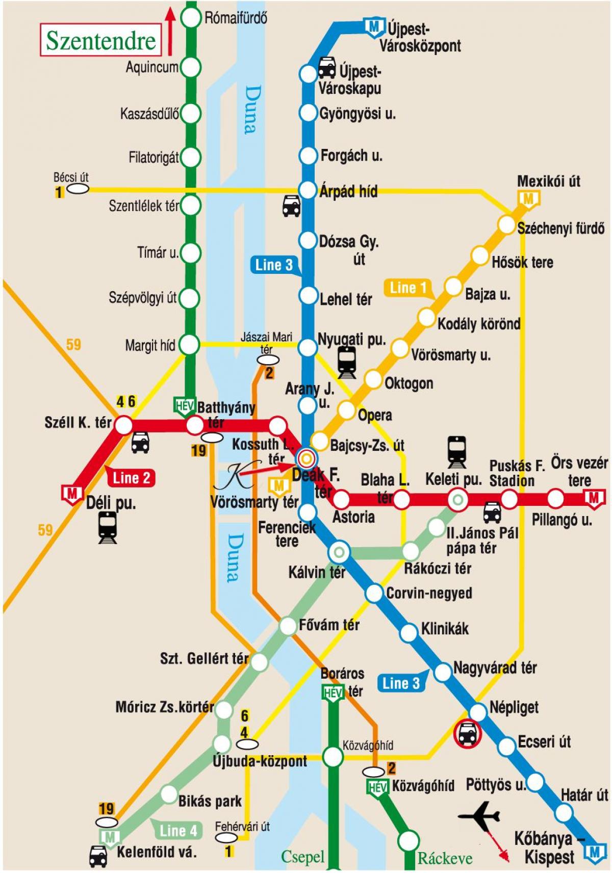 der Bahnhof keleti budapest Karte