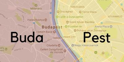 Buda Ungarn-map