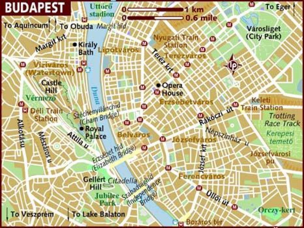 Stadtplan von budapest / Ungarn