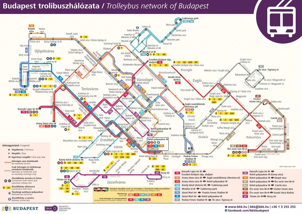 Karte von budapest-Obus