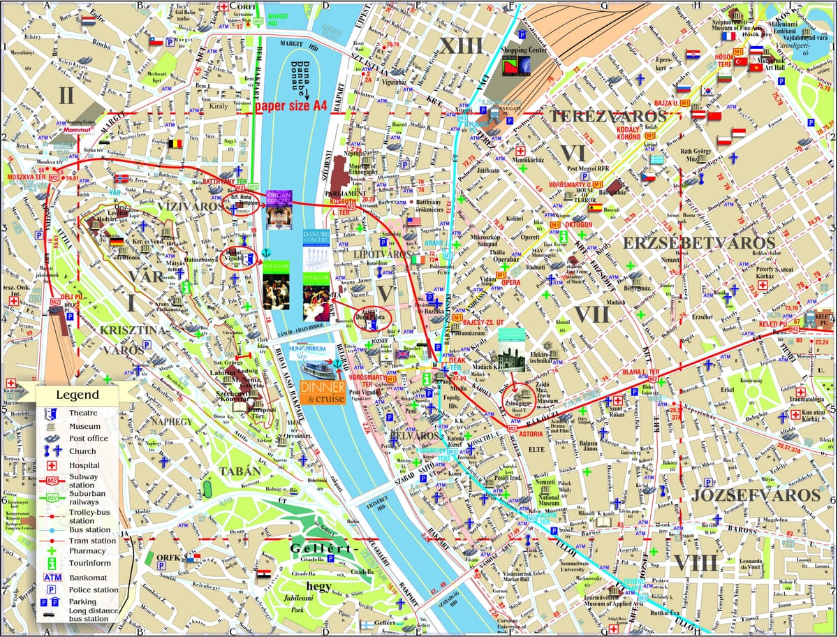 Karte von budapest Supermärkte
