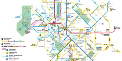 Karte von budapest-Fähre