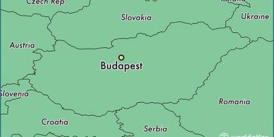 Karte von budapest und den umliegenden Ländern