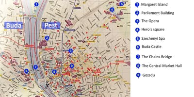 Budapest Orte zu besuchen, anzeigen